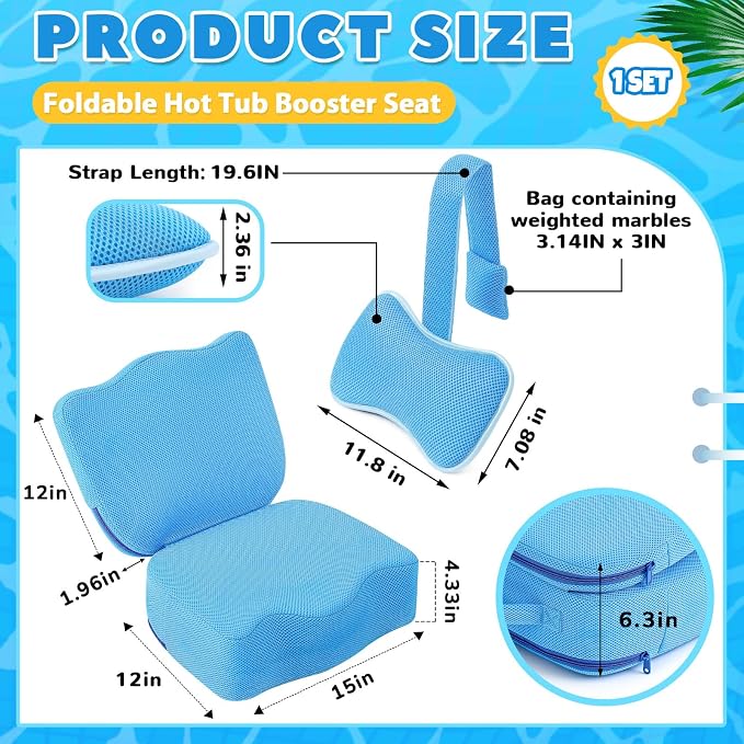 Yerliker 1 Pcs Foldable Hot Tub Booster Seat - Image 2