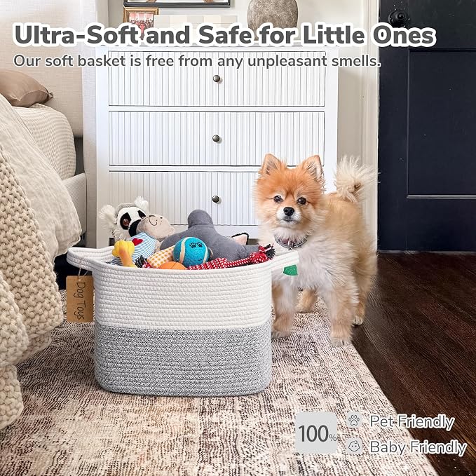 Goodpick Woven Storage Basket, Small Laundry Basket - Image 6