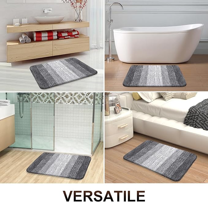 OLANLY Bathroom Rugs Sets 3 Piece, Soft Absorbent Microfiber Bath Mats and - Image 8