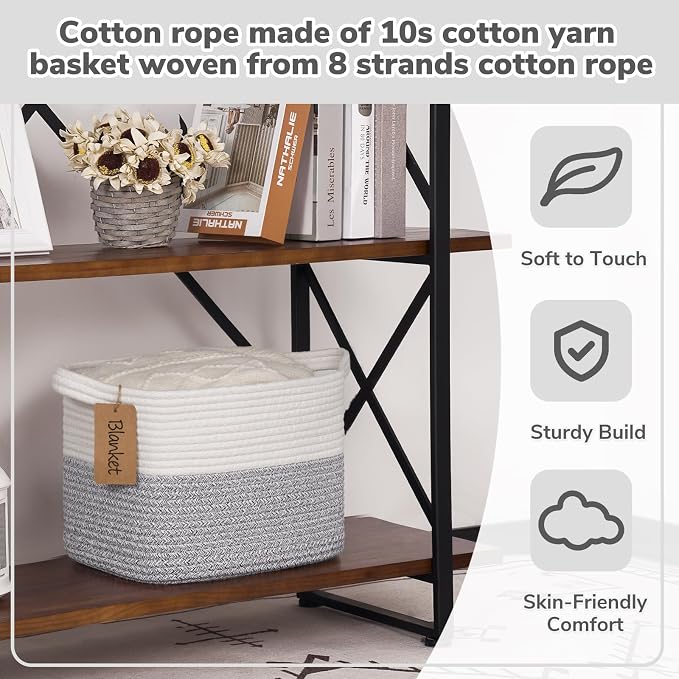 Goodpick Woven Storage Basket, Small Laundry Basket - Image 5