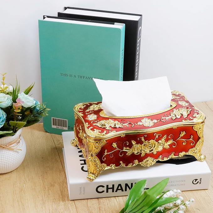 9.45"x5.43"x3.94" Luxurious Rose Tissue Box - Image 7