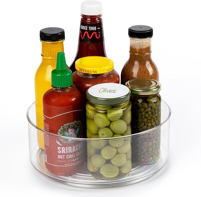 Kitchen Spaces Compact Lazy Susan Organizer, Fridge or Cabinet Turntable Shelf by KitchenSpaces