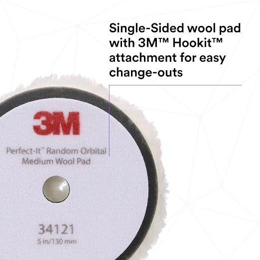 3M Perfect-It Random Orbital Medium Wool Compounding Pad, Orbital Pads - Image 7