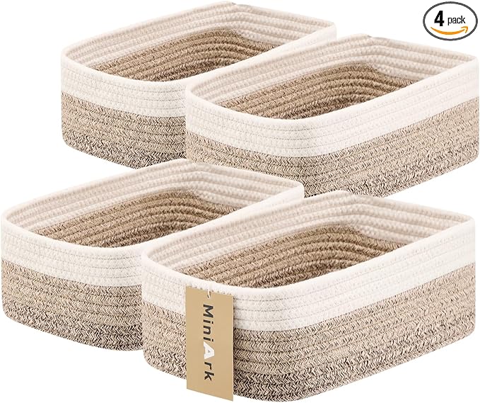 Small Storage Baskets for Organizing | Closet Organizer Bins | Shelf Toy Basket by MiniArkStorageBasketsHome