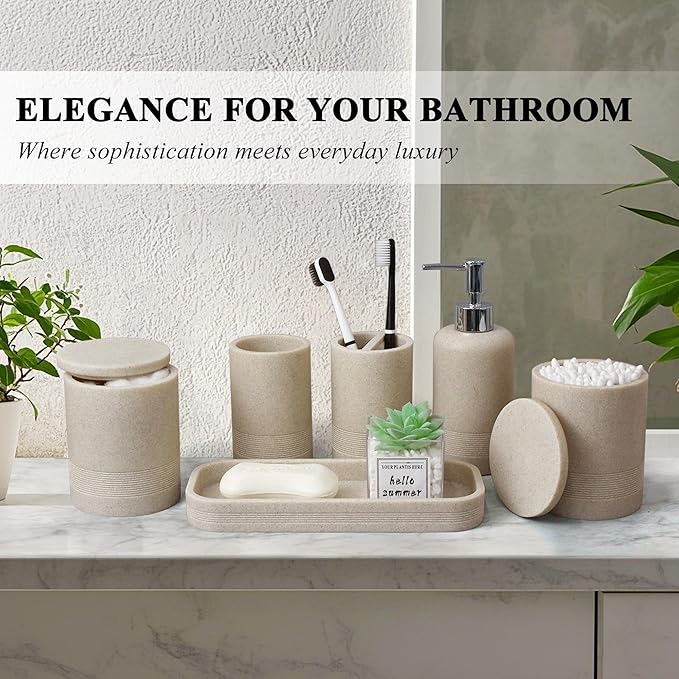6-Piece Bathroom Accessories Set, Bathroom Accessory Set - Image 3