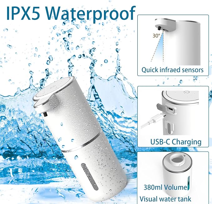 Automatic Soap Dispenser – Touchless Foaming Soap Dispenser 400ml USB - Image 5