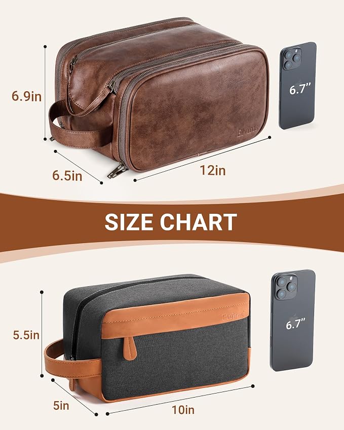 Elviros Travel Toiletry Bag Gift - Image 3