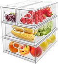 4 Pack Refrigerator Organizer Bins by GREENBY