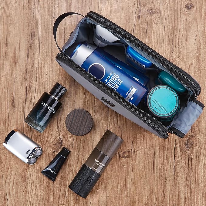 ZEEMO Travel Toiletry Bag for Men, Medium Water-Resistant Double-Sided - Image 6