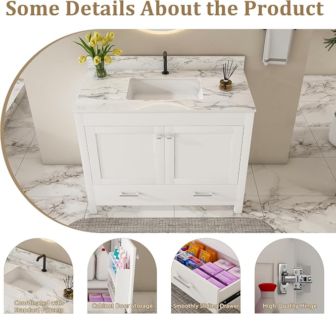 Montary 42" Bathroom Vanity - Image 5