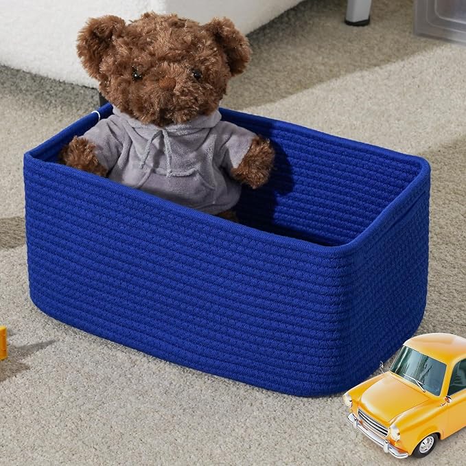 3-Pack Storage Baskets for Organizing | Woven Shelf Toy Basket | Rope Baskets - Image 5