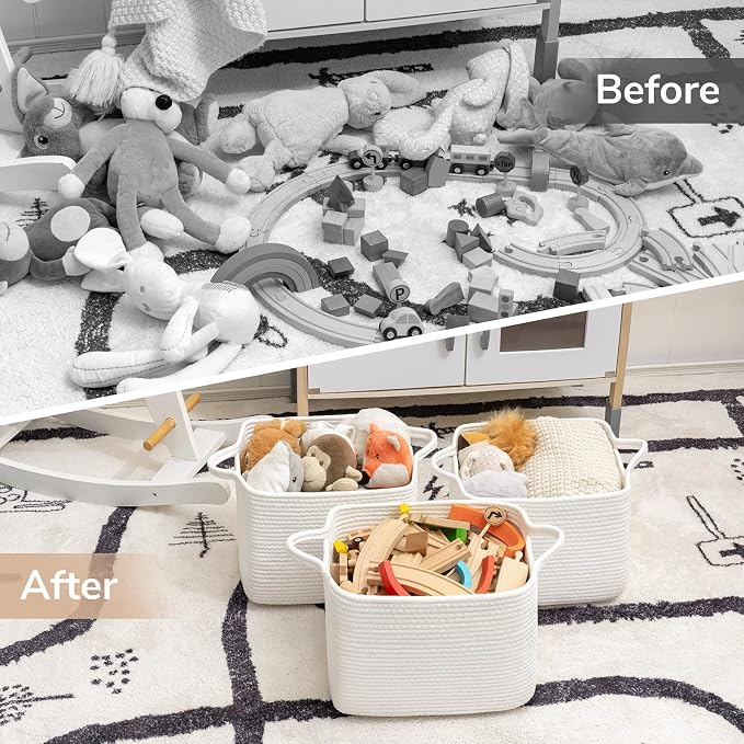 Goodpick White Woven Rope Basket - Image 7