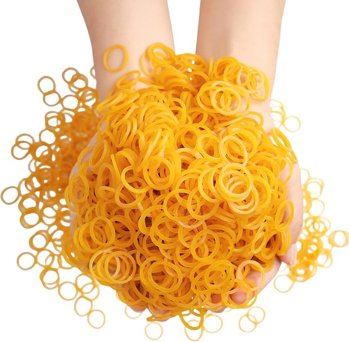Rubber Bands mini 2000pcs rubber band yellow 0.5inch small Rubber Band Mini - Image 4