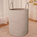 Large Woven Laundry Basket Hamper, 80L Cotton Rope Storage Bin by JMvicyroam