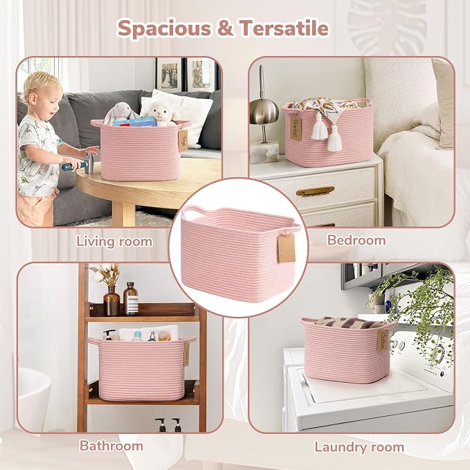 Goodpick Woven Storage Basket for Shelves, Small Baskets for Organizing - Image 4