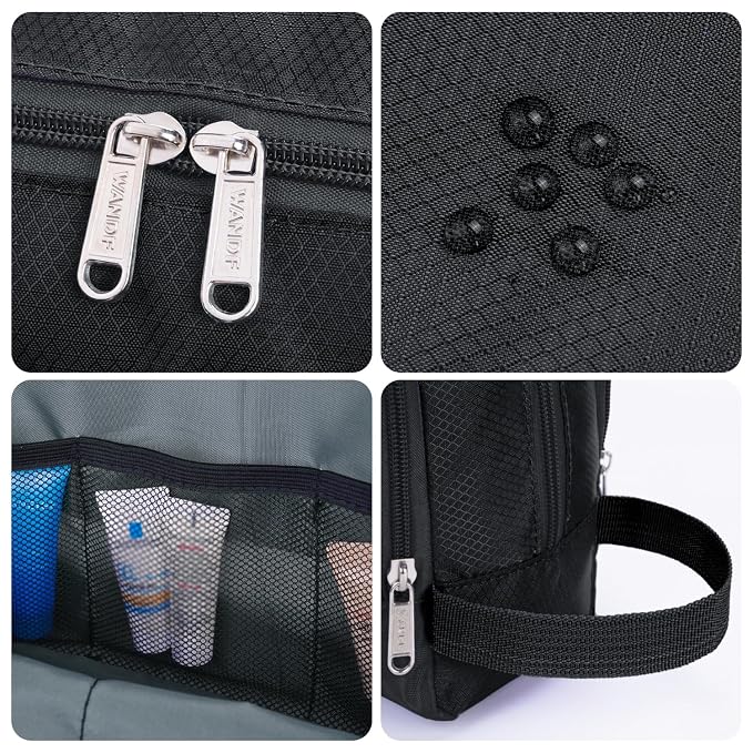 Toiletry Bag for Men Hanging Dopp Kit Water Resistant Shaving Bag Small - Image 4