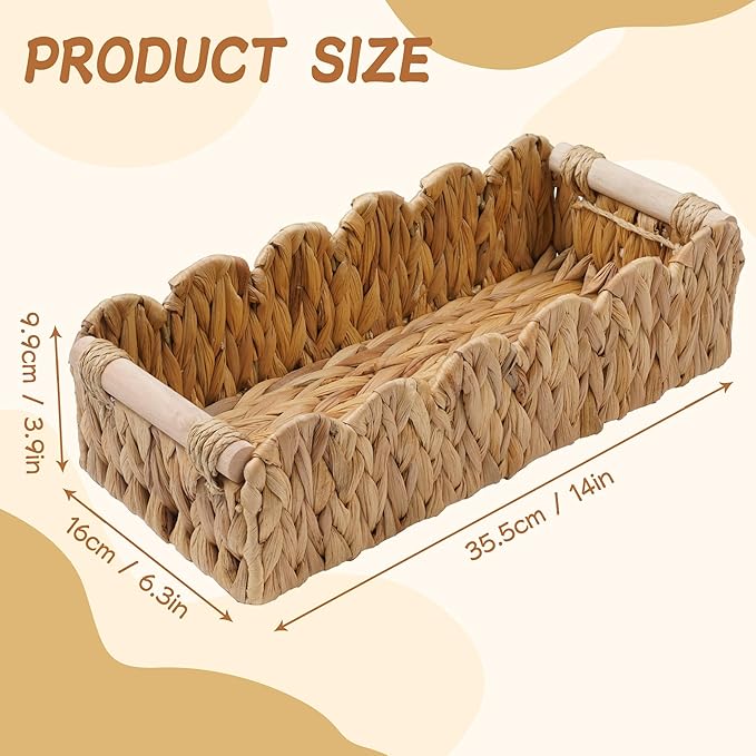 Toilet Paper Storage Basket Bathroom Counter Organizer Wicker Baskets - Image 7