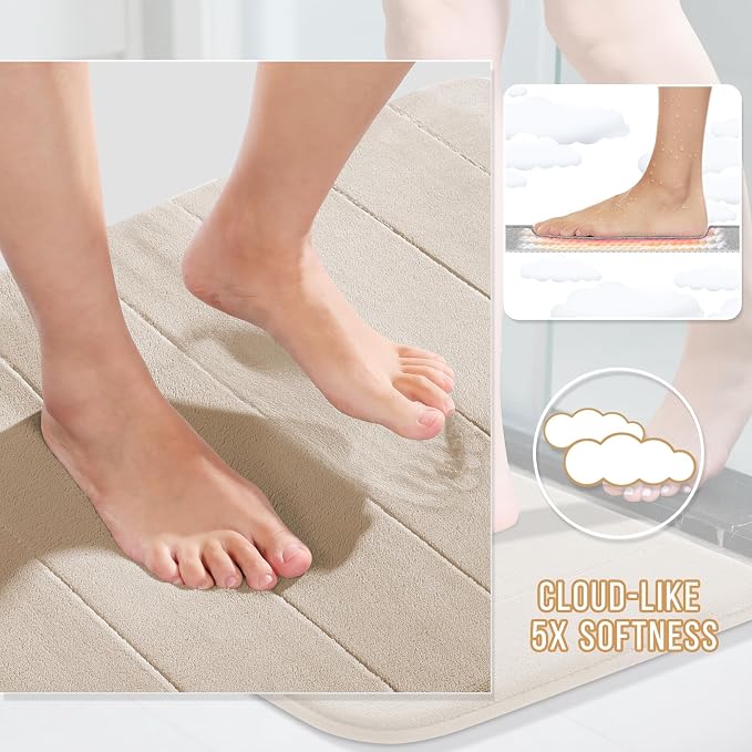 Yimobra Memory Foam Bathroom Rugs Sets 2 Piece - Image 3