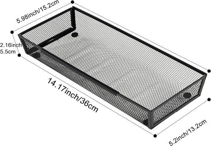 ihomecooker Mesh Tray Silverware Drawer Organizer Utensil Cutlery Tray Office - Image 2