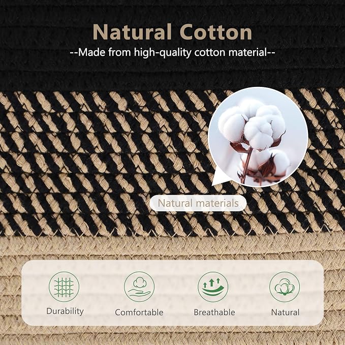 Cotton Rope Storage Basket, Woven Basket - Image 2