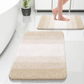 OLANLY Bathroom Rug Set 2 Piece, Soft Absorbent Microfiber Bath Rug Set by OLANLY