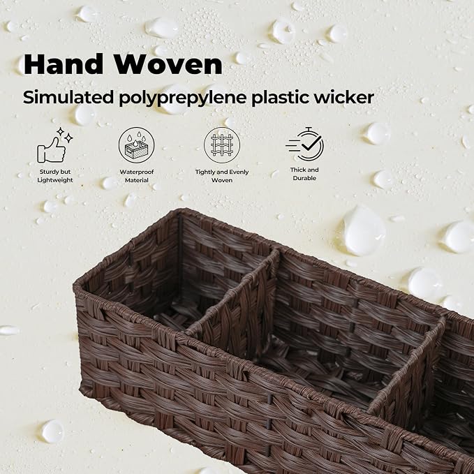 GRANNY SAYS Bathroom Baskets for Organizing, Wicker Baskets for Shelves - Image 3