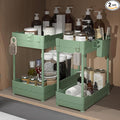 2 Pack Under Sink Organizer, Under Bathroom Cabinet Organizer by Sevenblue