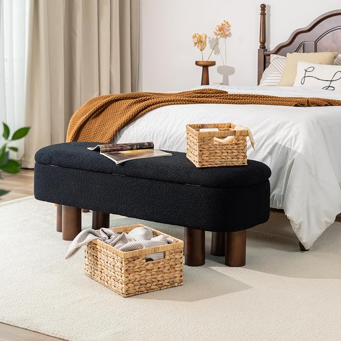 StorageWorks Wicker Storage Baskets, Handwoven Water Hyacinth Basket - Image 5