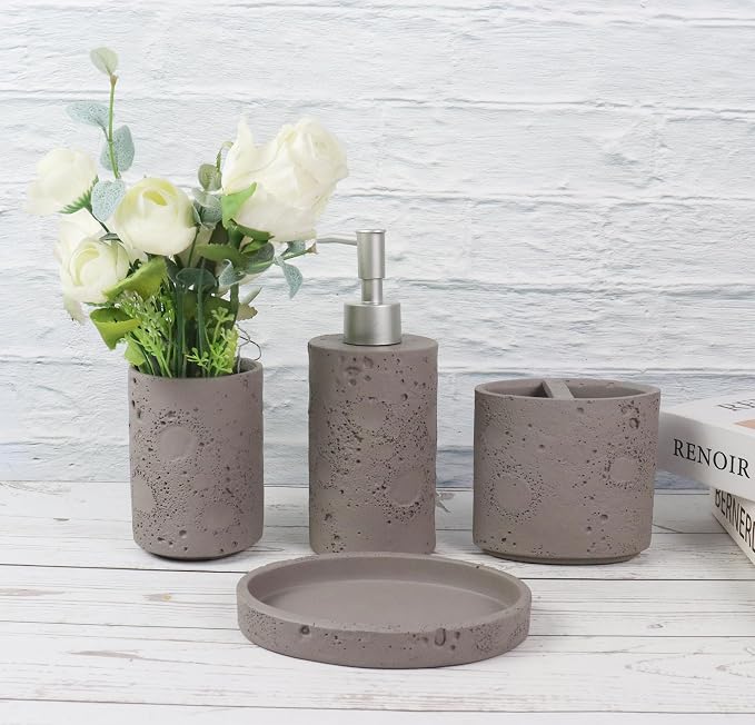 Hymmah Meteorites Bathroom Accessories Set, Farmhouse Bathroom Decor, Contain - Image 5