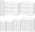 42 Pack Rectangular Clear Plastic Storage Containers Box by Thintinick