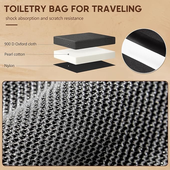 Toiletry Bag for Men, Mens Travel Toiletry Organizer, Men's Travel Essentials - Image 4