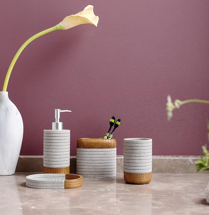 Hymmah Bathroom Accessories Set, Toothbrush Holder, Farmhouse Bathroom Decor - Image 5