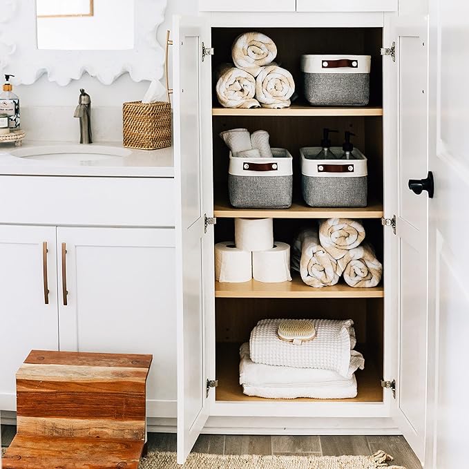 OrganiHaus Small Fabric Storage Bins - Image 5