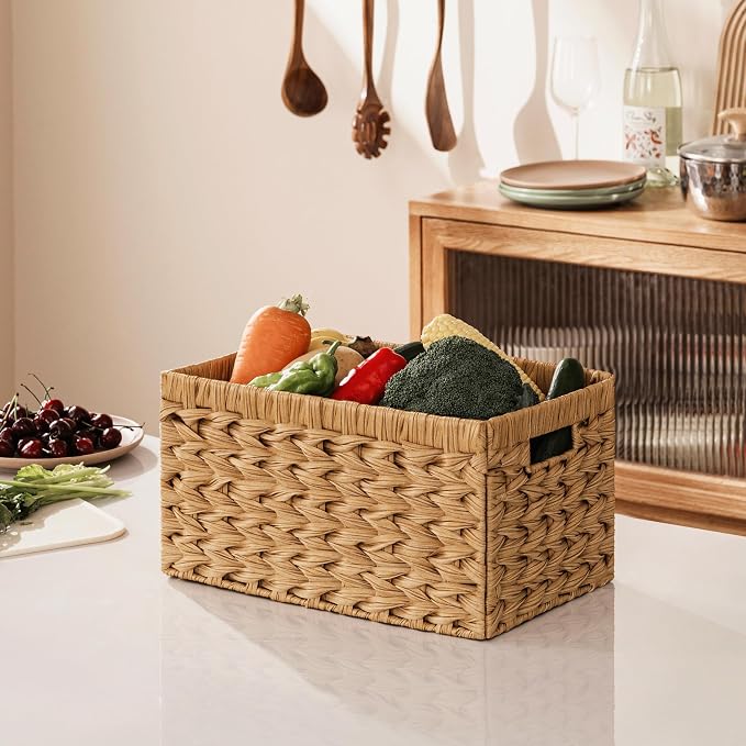 UBBCARE Storage Baskets with Label, Wicker Pantry Baskets - Image 6