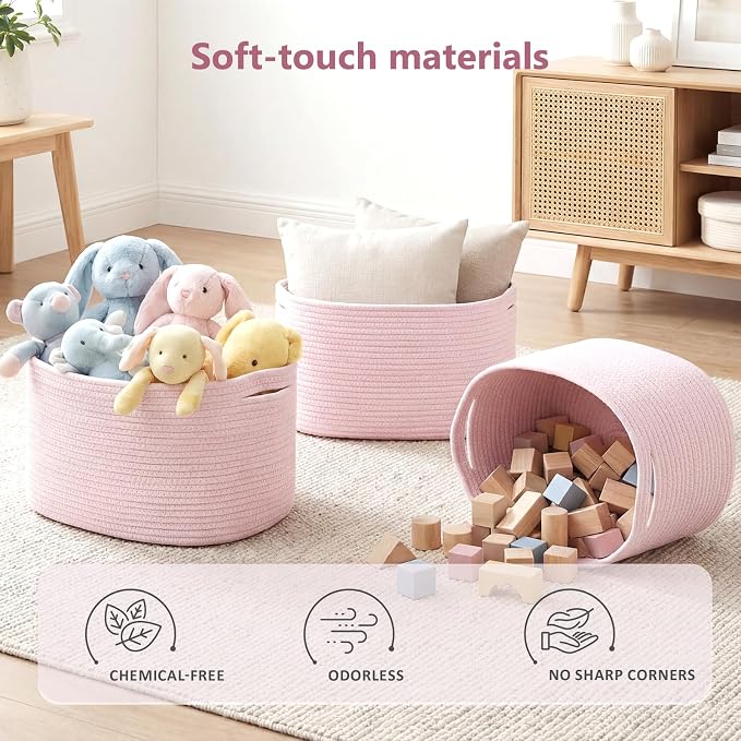 Cotton Rope Storage Basket, Woven Basket - Image 5