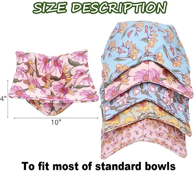 Cotton Microwavable Bowl Cozy, Microwave-Safe Hot Bowl Holders, Soup bowl Cozy - Image 2