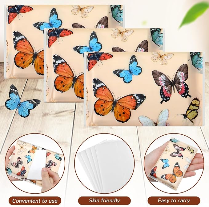 Geyee 50 Packs Tissue Travel Size Facial Paper Napkins Travel Packs Disposable - Image 2