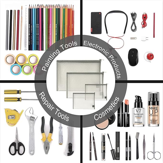 EASYFUN Mesh Pouch, Make up Bag - Image 7