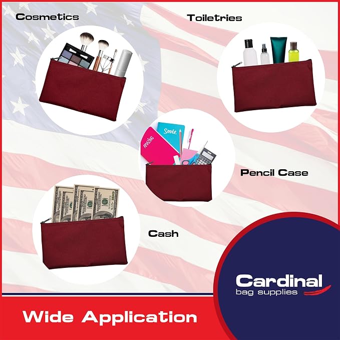 Multipack of 2 Compact Zipper Cloth Pouches, Zipper Bag, Travel Toiletry - Image 4