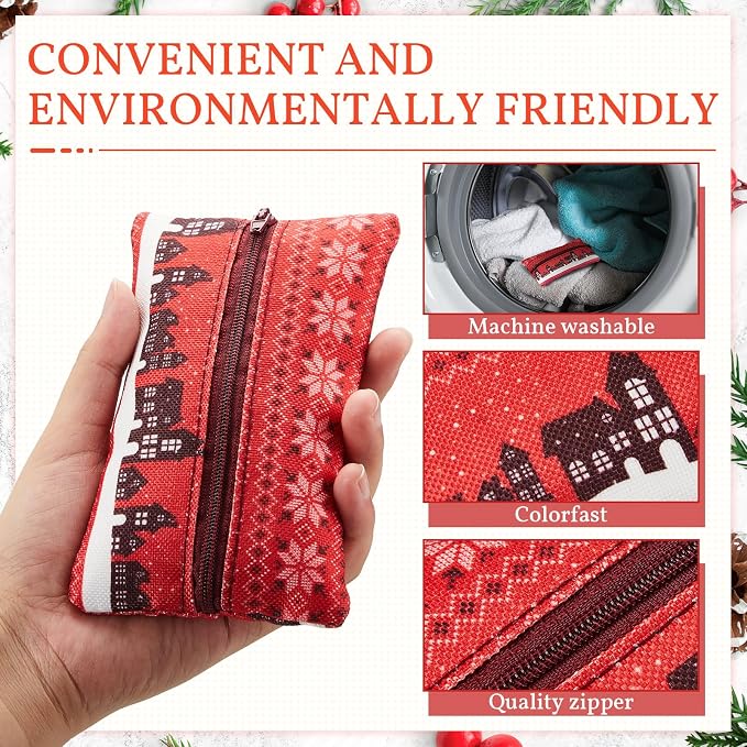 Sherr 5 Pieces Tissues Purse Pocket Tissue Holder Reusable Travel Tissue Pouch - Image 5