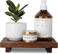Bathroom Counter Organizer Wood Pedestal Stand Farmhouse Decorative Tray Soap by zoocatia