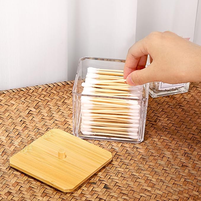 Hipiwe Acrylic Q-Tip Holder Dispenser - Image 7