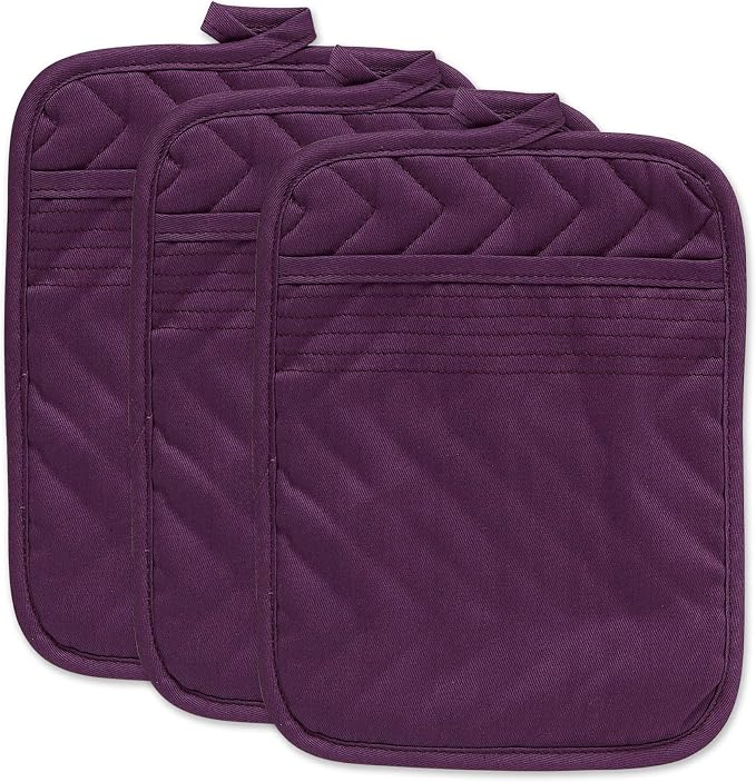 DII Heat Resistant Quilted Cotton Pot Holder Set, Designed by DII