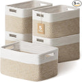 5 Pack Woven Storage Baskets for Shelves, Decorative Basket Organizer Storage by YILOBI