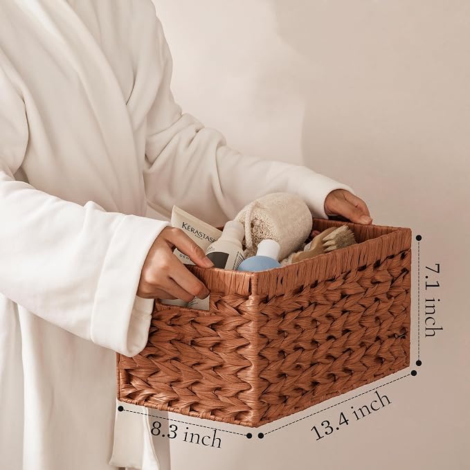 UBBCARE Storage Baskets with Label, Wicker Pantry Baskets - Image 2