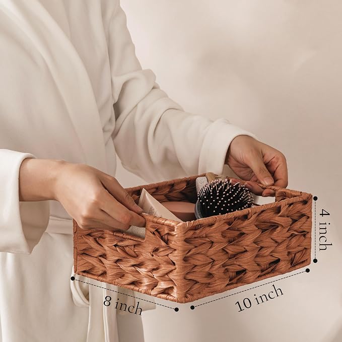 UBBCARE Storage Baskets with Label, Wicker Pantry Baskets - Image 2