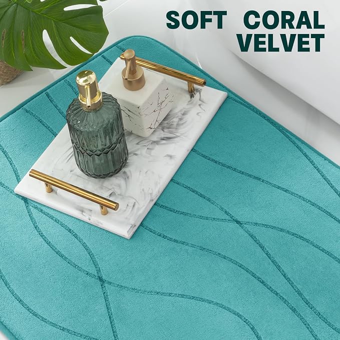 YIHOUSE Memory Foam Bathroom Rug Sets 2 Piece, Ultra Absorbent Bath Mat - Image 8