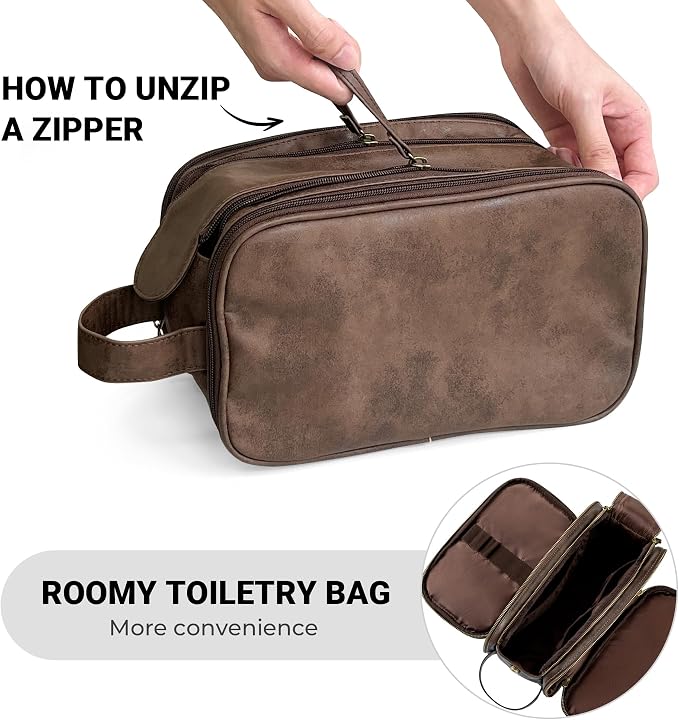 Elviros Travel Toiletry Bag for Men, Shaving Dopp Kit Water-resistant Bathroom - Image 5