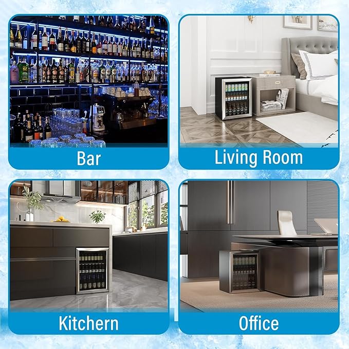 Beverage Refrigerator, 1.6 Cubic Feet/70 Can Fridge - Image 7