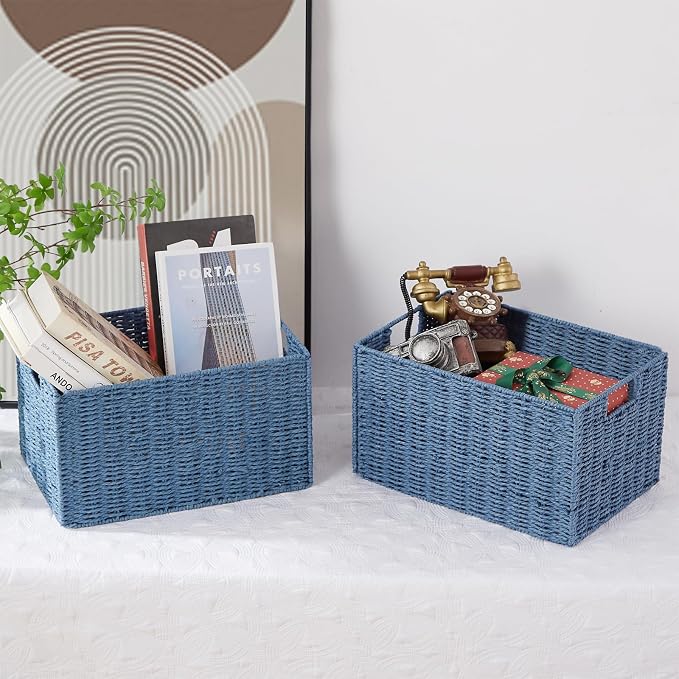 Vagusicc Wicker Storage Basket, Small Storage Baskets - Image 5